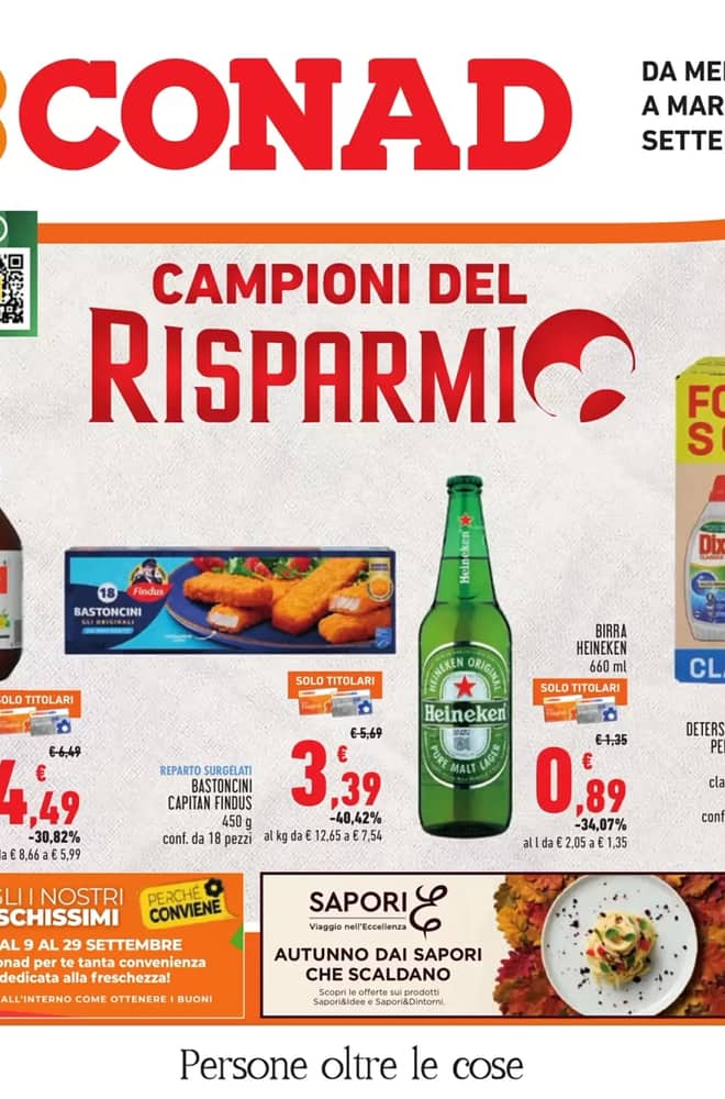 Copertina del volantino Conad, valido 9–22 settembre 2026