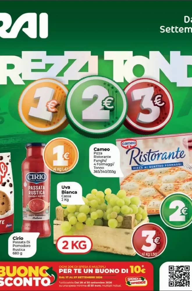 Copertina del volantino Crai, valido 17–27 settembre 2026
