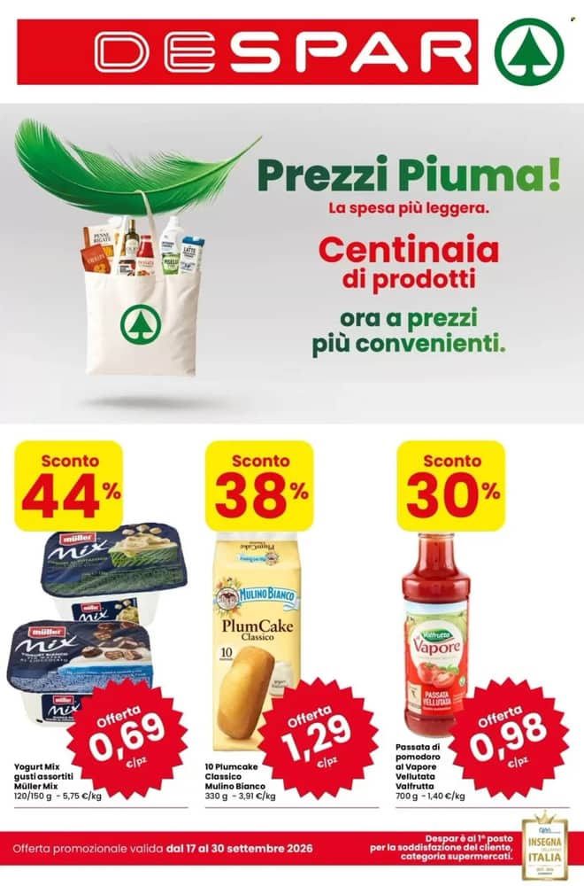 Copertina del volantino Despar, valido 17–30 settembre 2026