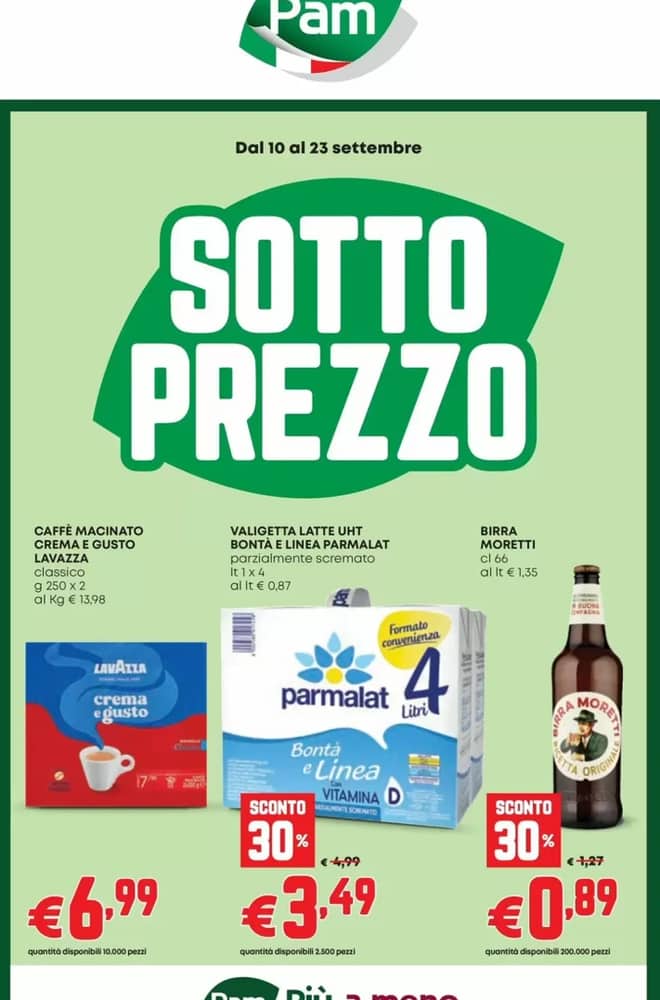 Copertina del volantino PAM, valido 10–23 settembre 2026