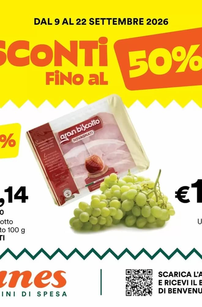 Copertina del volantino Unes, valido 9–22 settembre 2026